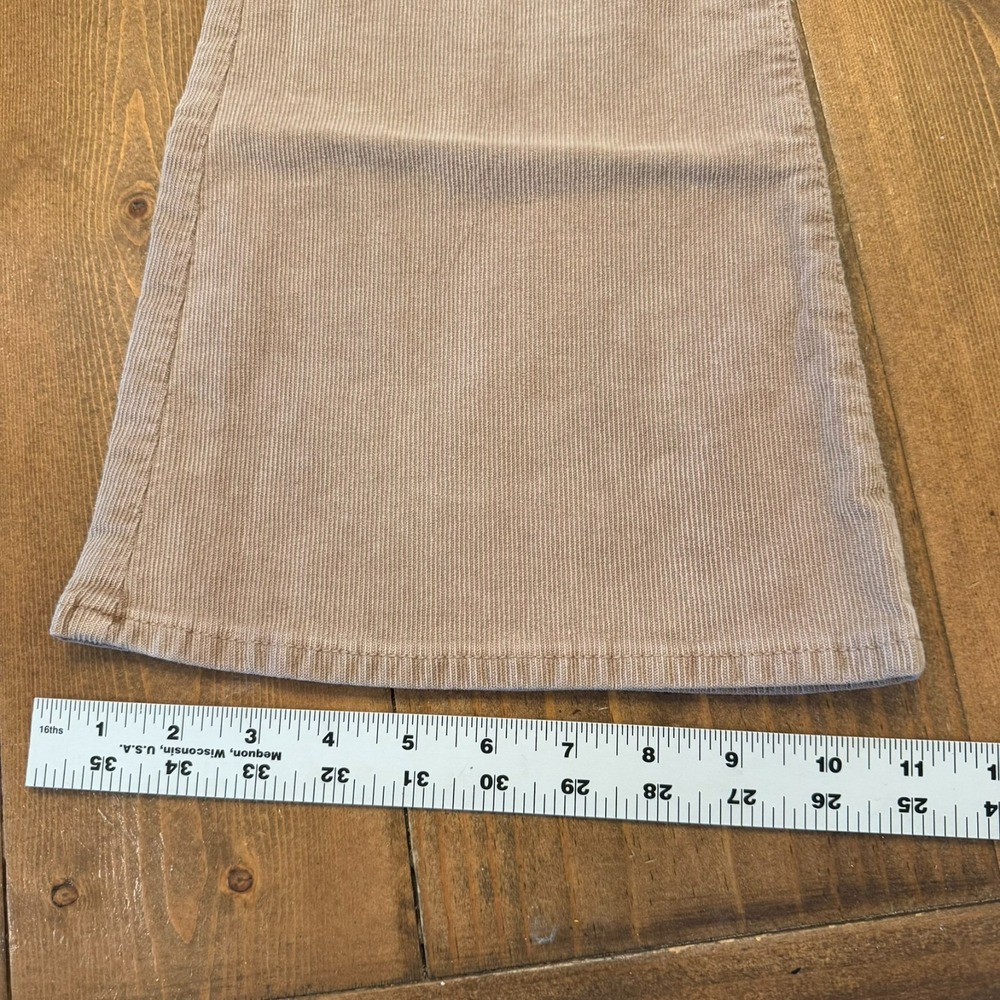 American Eagle Jeans Womens 6 Beige Corduroy Super High Rise Flare Stretch - Picture 3 of 9